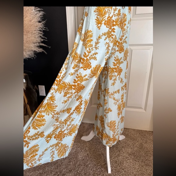 FREE PEOPLE SAGE COMBO BE THE ONE WIDE LEG JUMPSUIT size 4 - Picture 8 of 12